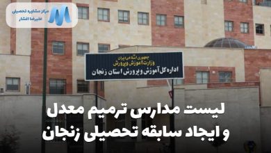 لیست کامل مدارس بزرگسالان زنجان ایجاد سابقه تحصیلی و ترمیم معدل